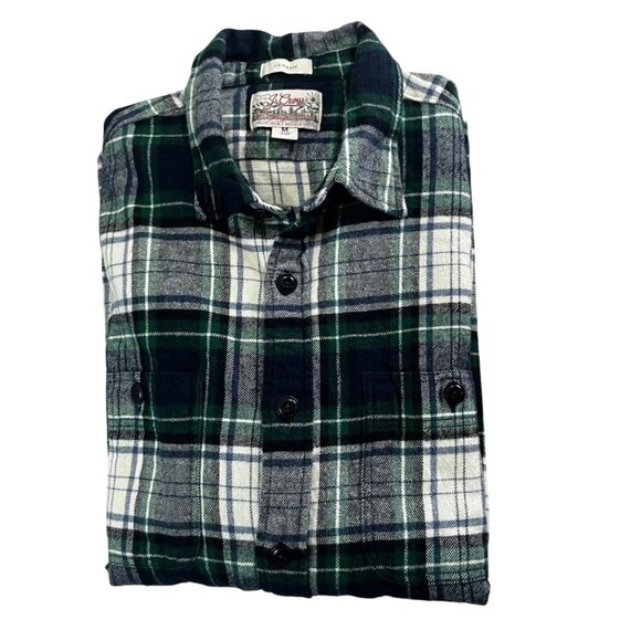 J. Crew men's shirt M green plaid classic fit flannel button down 100% cotton - Picture 7 of 7
